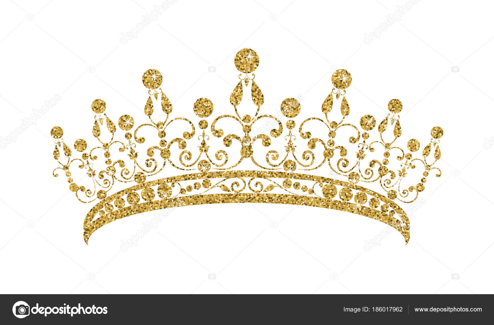 Glittering Diadem. tiara isolated on white background. Stock Vector by ©Marymo.art