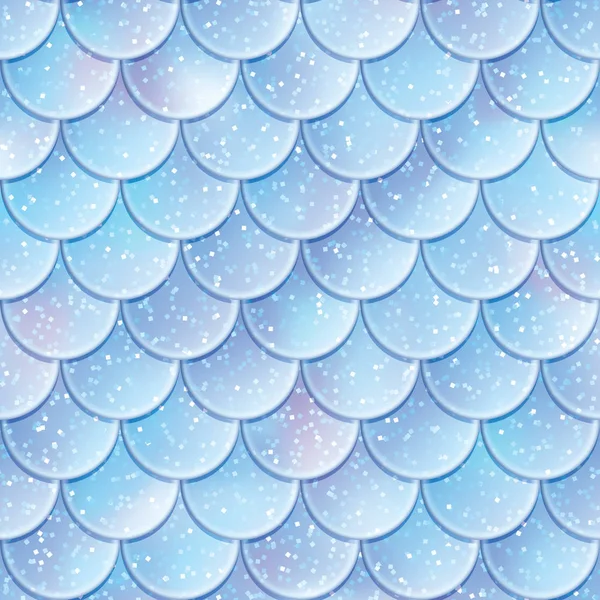 Glitzernden Fischschuppen nahtlose Muster. Meerjungfrau Schwanz Textur. Vektorillustration — Stockvektor