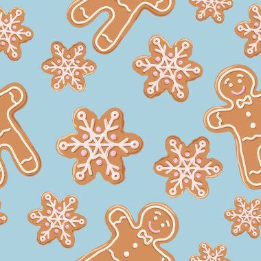 Noel gingerbread seamless modeli.
