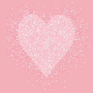 Pastel pembe glitter kalp. Aşk arka plan ışıltı.