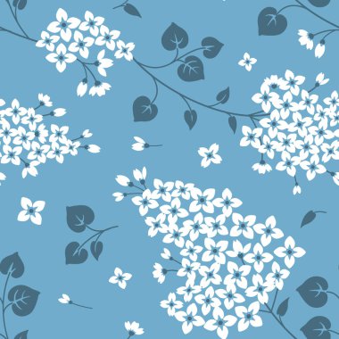 Leylak çiçekleriyle kusursuz desen. Çiçek sırtı