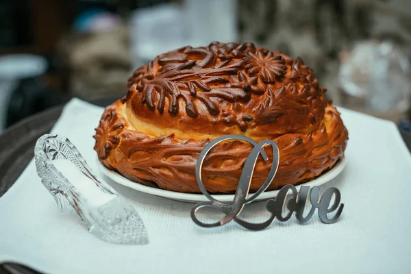 Traditionelles Hochzeitsbrot lizenzfreie Stockfotos