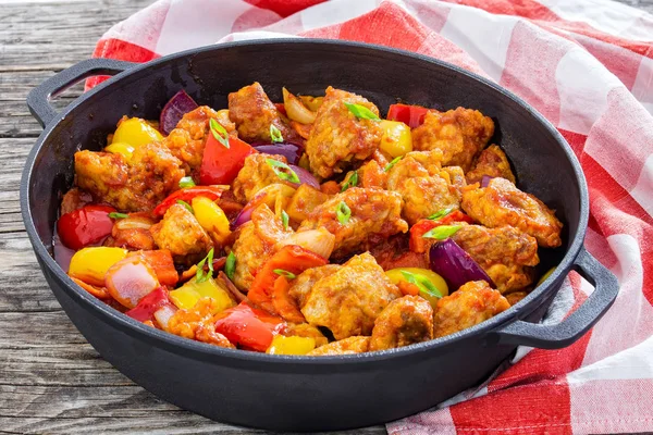 Sweet and Sour crispy fried pork pieces Stock Picture