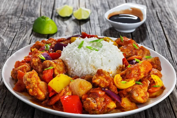 Squid ink black noodles with king prawns on white dish Royalty Free Stock Images