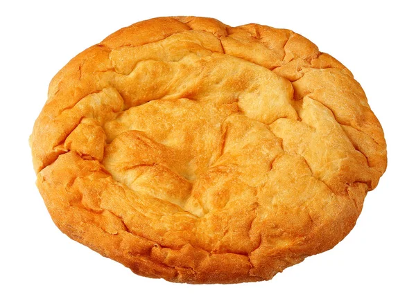 Beyaz arkaplanda izole edilmiş pita ekmeği — Stok fotoğraf