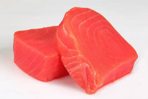 Органічні Свіжі сирі стейки для тунця — стокове фото