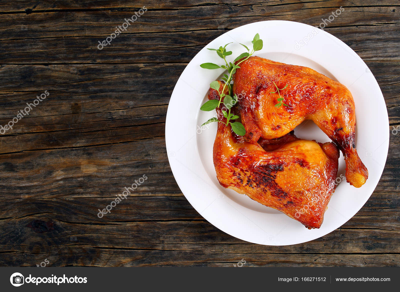 cuartos de pierna de pollo asado, vista superior — Foto de stock ... cuartos de pierna de pollo asado, vista superior — Foto de stock ...