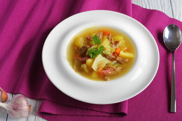 Sup daging domba Islandia klasik yang lezat — Stok Foto