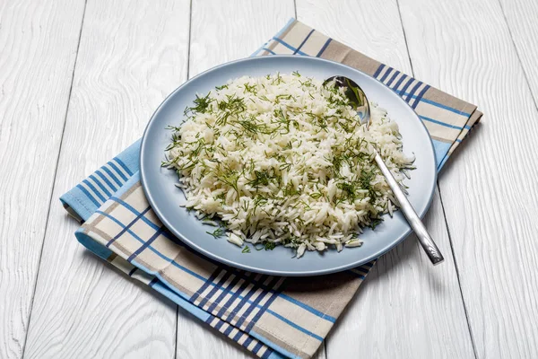 Close-up of Shivid Polow, Persian Dill Rice — Stock Photo, Image