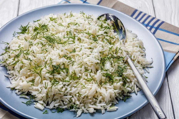 Close-up of Shivid Polow, Persian Dill Rice — Stock Photo, Image
