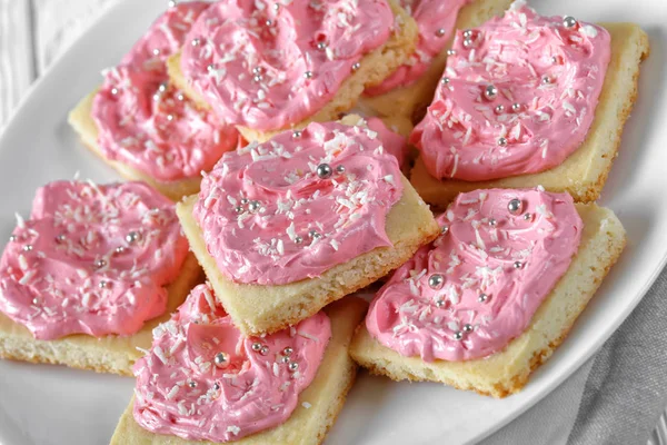 Primer plano de galletas de pan dulce, vista superior —  Fotos de Stock