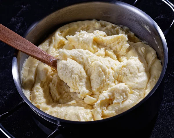 Primer plano de aligoto, plato de puré de papas con queso — Foto de Stock