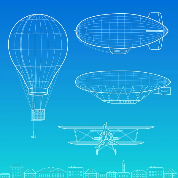 Airships, uçak ve hava ballon