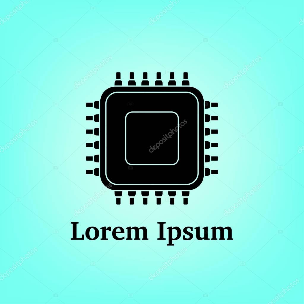 Microchip logo, microchip sign, microchip icon.