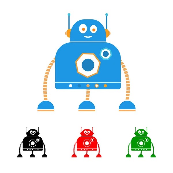Ρομπότ λογότυπο απομονωμένες — Διανυσματικό Αρχείο