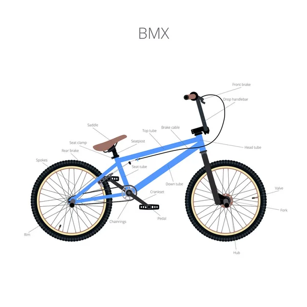 BMX con texto — Vector de stock