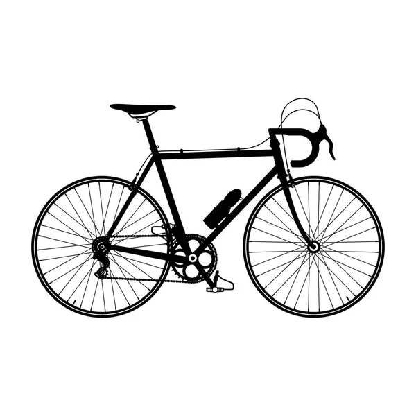 Silueta de bicicleta de carretera — Vector de stock