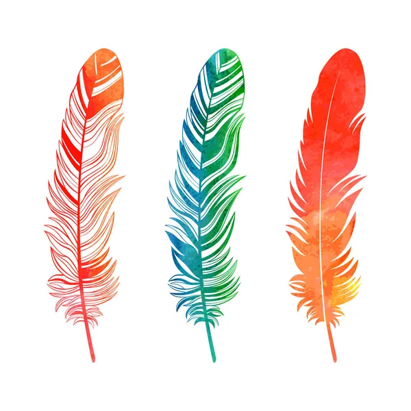 Üç suluboya tüyler