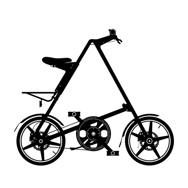 Compact bike silhouette — Stock Vector