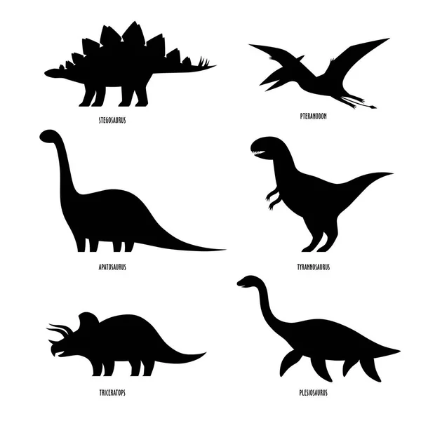 Dinozorlar siluetleri işaretleri