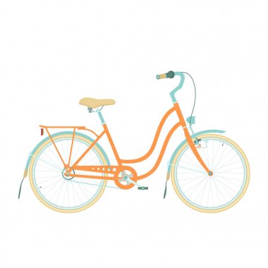 Şehirde bisiklet izole