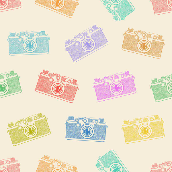 Old camera color pattern on light