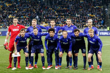 Kiev, Ukrayna - 15 Mart 2018: Ss Lazio takımının Fc Dinamo Kiev Ss Lazio Nsk Olimpiyskyi Stadyumu'nda karşı Uefa Avrupa Ligi yuvarlak oyun sırasında