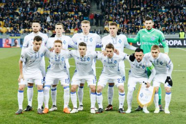 Kiev, Ukrayna - 15 Mart 2018: Ss Lazio Nsk Olimpiyskyi Stadyumu'nda karşı Fc Dinamo Kiev Uefa Avrupa Ligi yuvarlak oyun