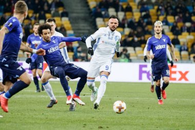 Kiev, Ukrayna - 15 Mart 2018: Felipe Anderson Ss Lazio Nsk Olimpiyskyi stadiu Fc Dinamo Kiev Ss Lazio karşı Uefa Avrupa Ligi yuvarlak oyun sırasında