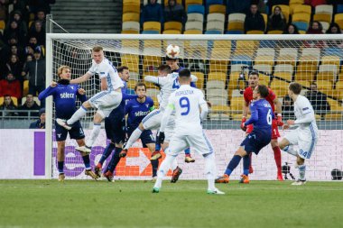 Kiev, Ukrayna - 15 Mart 2018: Ss Lazio Nsk Olimpiyskyi Stadyumu'nda karşı Fc Dinamo Kiev Uefa Avrupa Ligi yuvarlak oyun