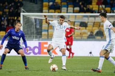 Kiev, Ukrayna - 15 Mart 2018: Ss Lazio Nsk Olimpiyskyi Stadyumu'nda karşı Fc Dinamo Kiev Uefa Avrupa Ligi yuvarlak oyun