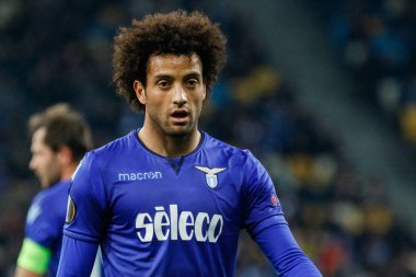 Kiev, Ukrayna - 15 Mart 2018: Felipe Anderson Ss Lazio Nsk Olimpiyskyi stadiu Fc Dinamo Kiev Ss Lazio karşı Uefa Avrupa Ligi yuvarlak oyun sırasında