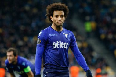 Kiev, Ukrayna - 15 Mart 2018: Felipe Anderson Ss Lazio Nsk Olimpiyskyi stadiu Fc Dinamo Kiev Ss Lazio karşı Uefa Avrupa Ligi yuvarlak oyun sırasında