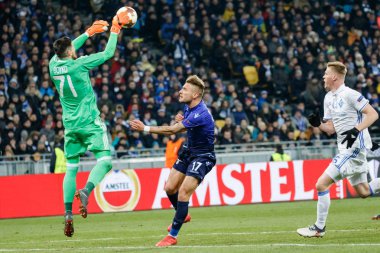 Kiev, Ukrayna - 15 Mart 2018: Ciro hareketsiz, Ss Lazio Fc Dinamo Kiev Ss Lazio Nsk Olimpiyskyi Stadyumu'nda karşı Uefa Avrupa Ligi yuvarlak oyun sırasında