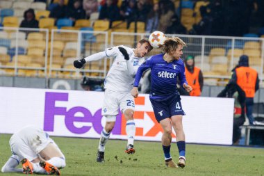 Kiev, Ukrayna - 15 Mart 2018: Patric, Ss Lazio Fc Dinamo Kiev Ss Lazio Nsk Olimpiyskyi Stadyumu'nda karşı Uefa Avrupa Ligi yuvarlak oyun sırasında