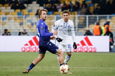 Kiev, Ukrayna - 15 Mart 2018: Patric, Ss Lazio Fc Dinamo Kiev Ss Lazio Nsk Olimpiyskyi Stadyumu'nda karşı Uefa Avrupa Ligi yuvarlak oyun sırasında