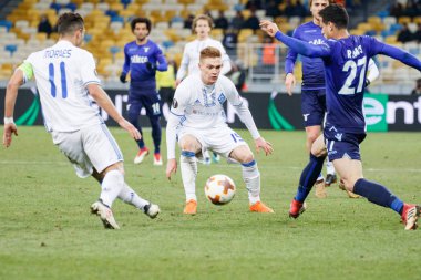 Kiev, Ukrayna - 15 Mart 2018: Luiz Felipe Ramos Marchi Ss Lazio Fc Dinamo Kiev Ss Lazio Nsk Olimpiyskyi Stadyumu'nda karşı Uefa Avrupa Ligi yuvarlak oyun sırasında