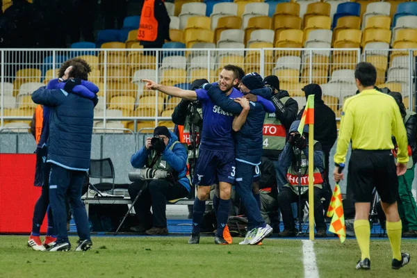 Kijów Ukraina Marca 2018 Stefan Vrij Lazio Podczas Uefa Europa — Zdjęcie stockowe