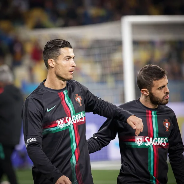 Κίεβο Ουκρανία Οκτωβρίου 2019 Cristiano Ronaldo Της Πορτογαλίας Κατά Διάρκεια — Φωτογραφία Αρχείου
