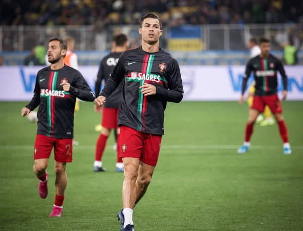 Κίεβο Ουκρανία Οκτωβρίου 2019 Cristiano Ronaldo Της Πορτογαλίας Κατά Διάρκεια — Φωτογραφία Αρχείου