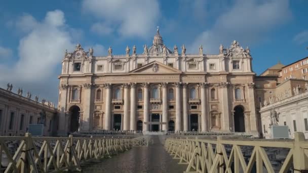 Basílica São Pedro Basílica Papale San Pietro Vaticano Timelapse Roma — Vídeo de Stock