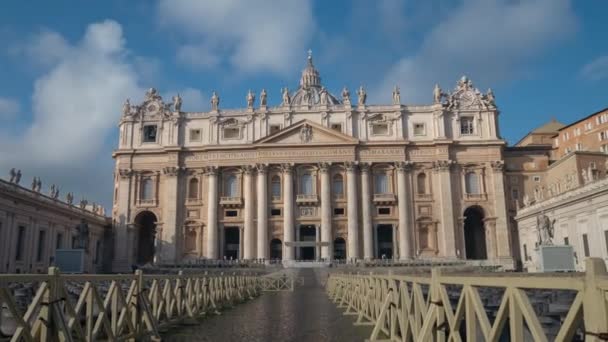 Basílica São Pedro Basílica Papale San Pietro Vaticano Timelapse Roma — Vídeo de Stock