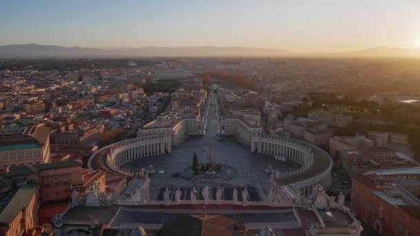 Praça São Pedro Basílica Papale San Pietro Vaticano Timelapse Roma — Vídeo de Stock