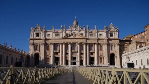 Peter Basilica Basilica Papale San Pietro Vaticano Timelapse Rome Italy — Stock Video