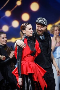 Kyiv, Ukrayna - 22 Şubat 2020: Kateryna Pavlenko Ukrayna 'yı Eurovision 2020 Şarkı Yarışması' nda temsil etmektedir (Esc)