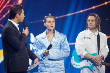 KYIV, UKRAINE - 22 Şubat 2020: Jerry Heil Ukrayna 'nın 2020 Eurovision Şarkı Yarışması finalinde