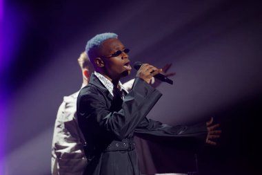 KYIV, UKRAINE - 22 Şubat 2020: Eurovision 2020 Şarkı Yarışması Ukrayna seçmeleri sırasında müzik grubu Tvorchi