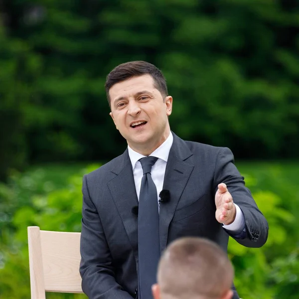 Kiev Ukraine May 2020 Press Conference President Ukraine Volodymyr Zelensky — Stock Photo, Image