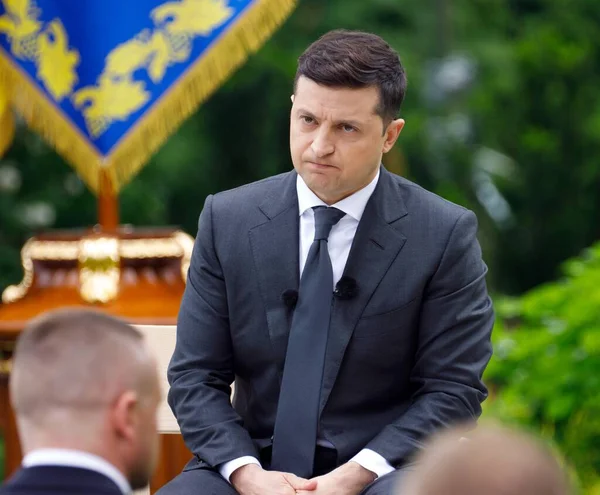 Kiev Ukraine May 2020 Press Conference President Ukraine Volodymyr Zelensky — Stock Photo, Image