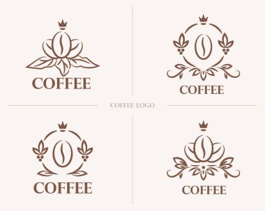 İyi lüks kaligrafi kahve amblemi, tasarım, şablon, etiket. Kafe, Restoran, mağaza vb için vintage kahve logo (sembol) vektör.